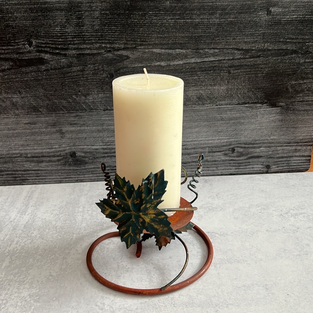 Fall Iron Candle Holder